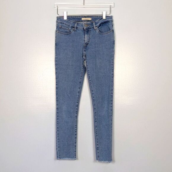Levi's Denim - Levi's 711 Skinny Light Wash Mid Rise Ankle Jeans Women's 27